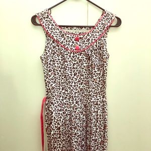 Voodoo Vixen Leopard Rose Print Dress